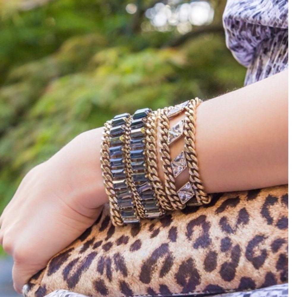 Slate Jewelry Crystal Chain Bracelet